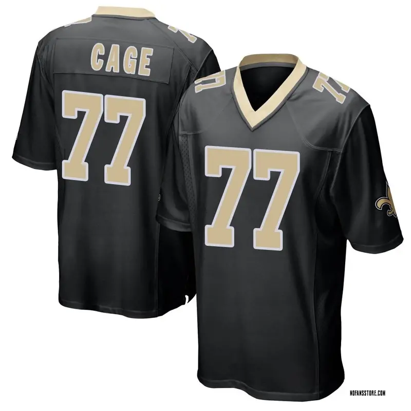 Men's Black Game Jerron Cage New Orleans Team Color Jersey
