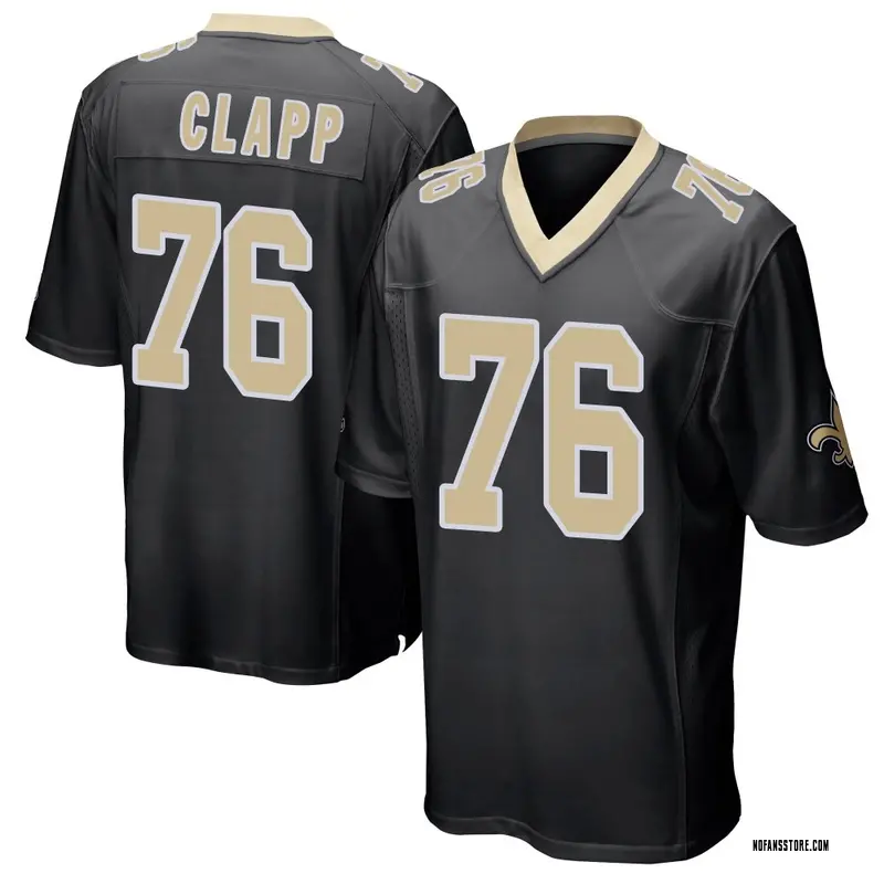 Men's Black Game Will Clapp New Orleans Team Color Jersey