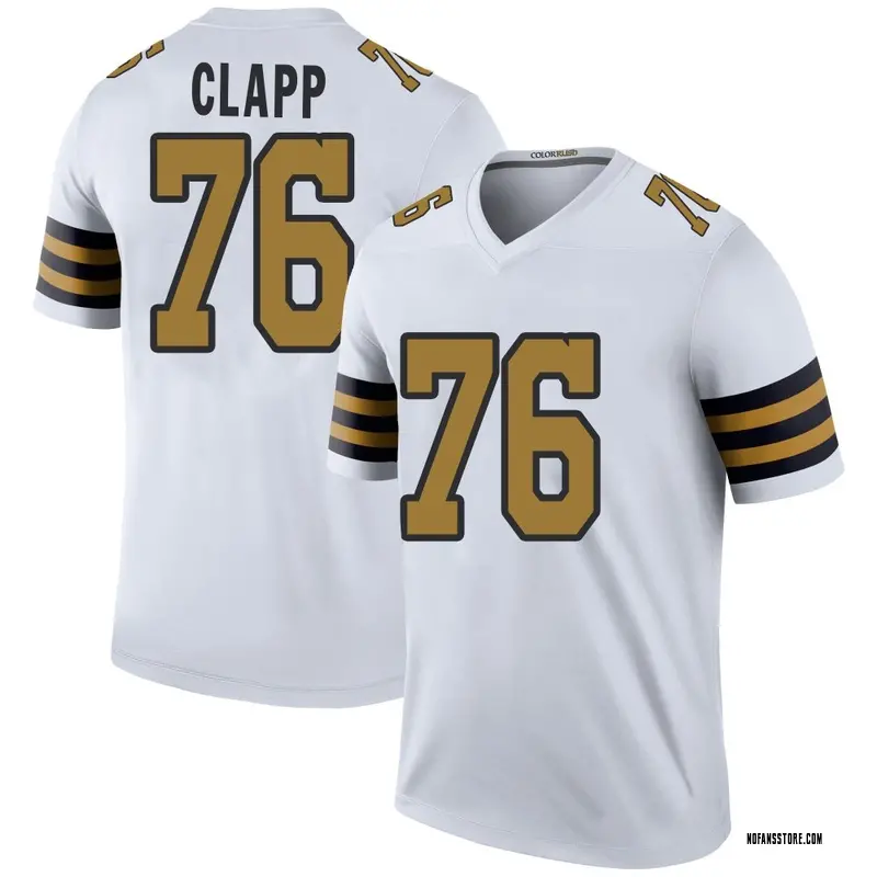 Men's White Legend Will Clapp New Orleans Color Rush Jersey