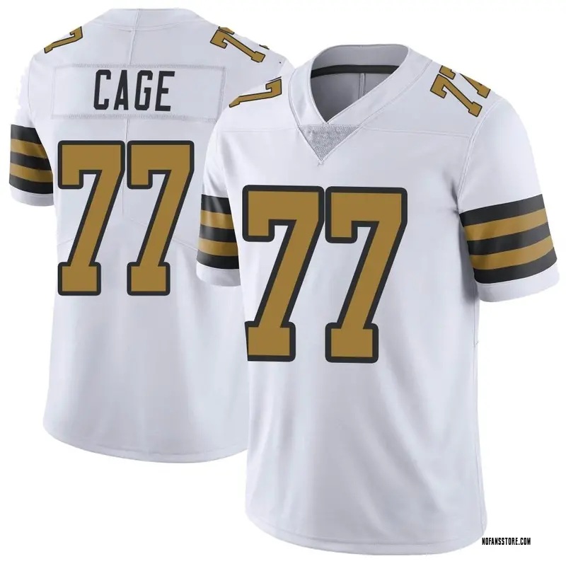 Men's White Limited Jerron Cage New Orleans Color Rush Jersey