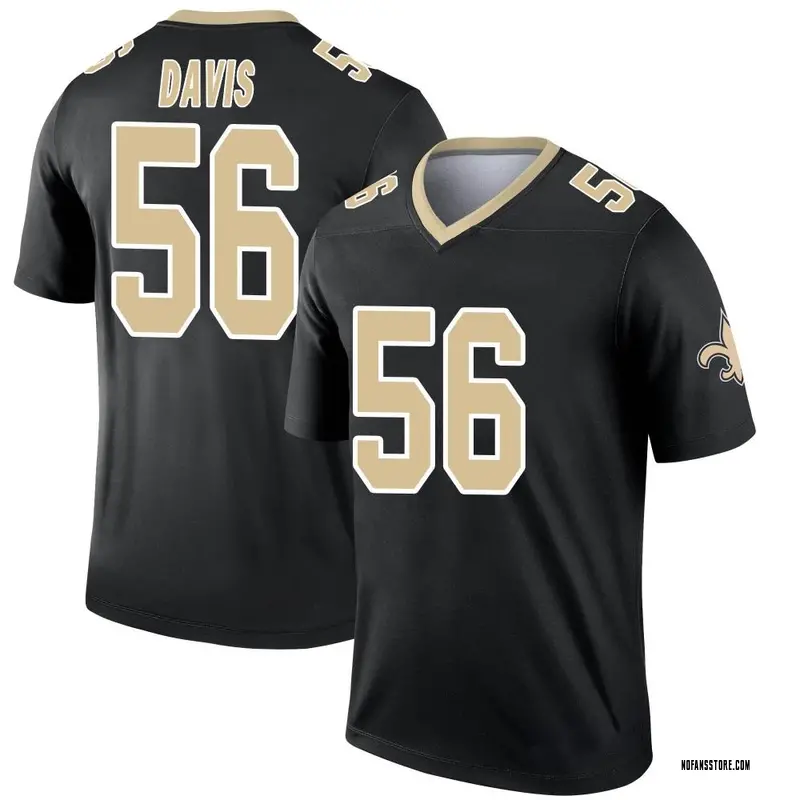 Youth Black Legend Demario Davis New Orleans Jersey