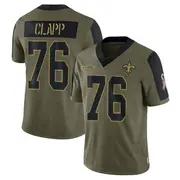 Youth Olive Limited Will Clapp New Orleans 2021 Salute To Service Jersey